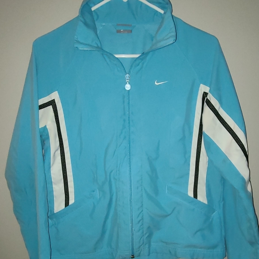 Nike Women's Light Blue Full Zip Athletic Jacket Size S (4-6)